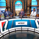CBS in-studio NFL commentators Phil Simms, James Brown, Bill Cowher, Nate Burleson, and Boomer Esiason enjoy a moment of good-natured ribbing—but at whose expense?